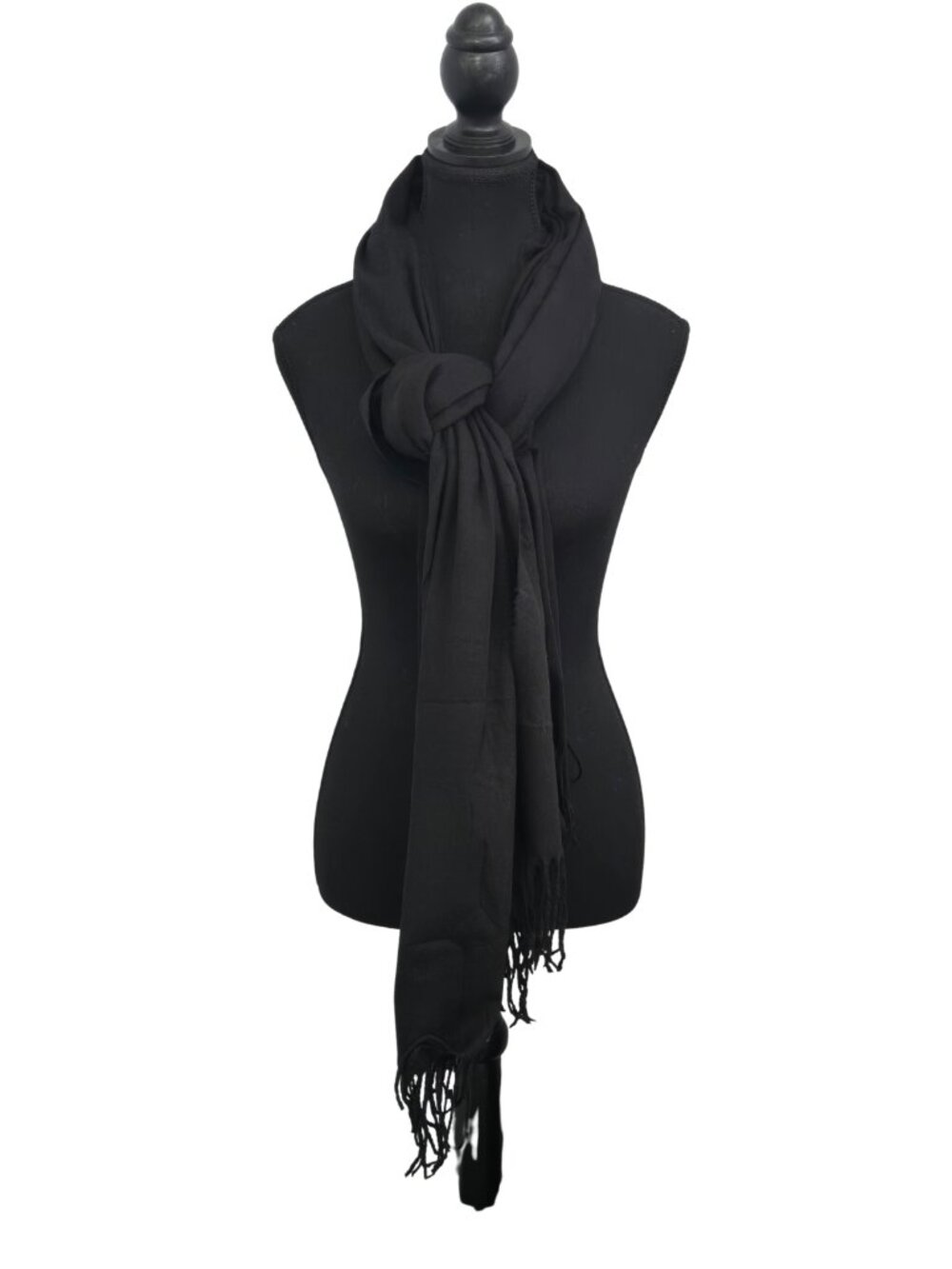 NWT Sky Cashmere 100% Virgin Wool Black Oversized Shawl Wrap Scarf 32"x76"